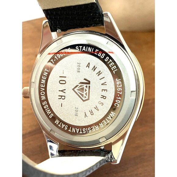 JBW Womens Watch J6367-10C Quartz 10 Year Anniversary Crystals Pave Leat… main image 7